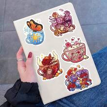 49入組水瓶創意貼紙,行李箱、滑板、杯子、手機和平板電腦卡通貼紙防水裝飾貼紙 - 彩色 - 查看 6