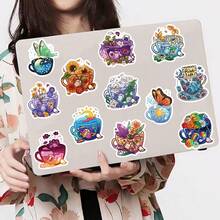 49入組水瓶創意貼紙,行李箱、滑板、杯子、手機和平板電腦卡通貼紙防水裝飾貼紙 - 彩色 - 查看 5