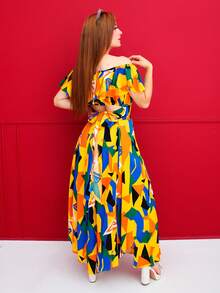 Peasant Maxi Dress - Ginger - View 2