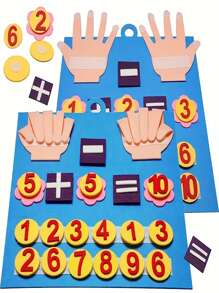 Christmas Decoration 1set Children's Finger Numbers Counting Math Felt Non-Woven Toy, Kids' Educational Teaching Accessory - Multicolor - View 1