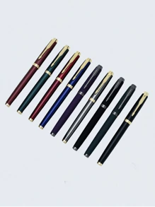 Pluma De Firma Para Negocios/estudiantes, Regalo Para Hombres/mujeres, Regalo De Cumpleaños/año Nuevo, Herramienta De Escritura De Lujo Sabia Y Elegante - gris brillante - Ver 6