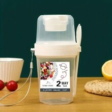 1 件早餐沙拉杯早餐食品容器罐，便携式水果蔬菜轻食带叉盖酸奶杯减肥杯便携式水杯适用于学校办公室、厨房、圣诞礼物、学校用品 - 白色 - 查看 9