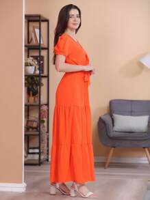 Women Dresses - 橘色 - 查看 5