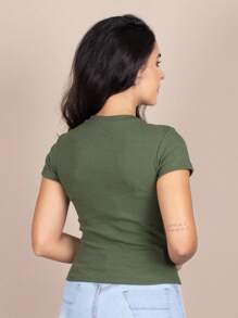 Women T-Shirts - Verde militar - Ver 2