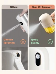 1入組300毫升廚房油瓶，橄欖油瓶和油噴霧器，易於清潔，健康的油噴霧器烹飪用，適用於沙拉，燒烤，空氣炸鍋 - 白色 - 查看 3