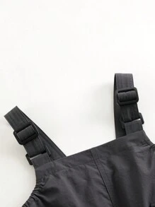 MARC&JANIE 少女山地風格戶外透氣速乾連身裙,帶大口袋,適用於春季