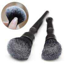 2入組汽車內飾軟清潔刷,包括黑色細節刷、a / C刷、縫隙刷,用於輕柔地清潔和修飾汽車內外、皮革、影音娛樂屏幕、電子產品、黑色紡織表面 - 黑色 - 查看 5