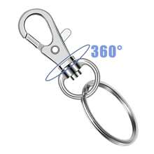 50pcs Silver Rotatable Keychain, Metal Key Ring With Hook, For Diy Keychain Making Casual Car Accessories Bag Charm School Cute Goth Y2k