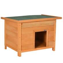 PawHut Cuccia per Cani Impermeabile da Esterno in Legno di Abete, 82 x 58 x 58cm