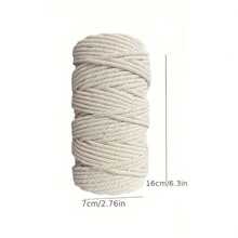 1 pieza Cuerda de colores de 3 mm y 100 metros, material trenzado hecho a mano para tapices, crochet, serie de colores macaron - Rosa - Ver 2