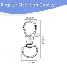 50pcs Silver Rotatable Keychain, Metal Key Ring With Hook, For Diy Keychain Making Casual Car Accessories Bag Charm School Cute Goth Y2k