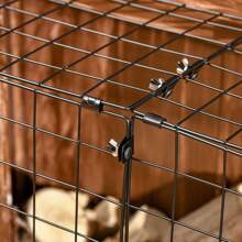 HOMCOM Extendable Fire Guard Screen, Freestanding Fire Screen Spark Guard, Folding Fireplace Cover, Wire Mesh, 81.5-160cm, Black - Black - View 8