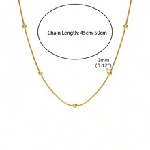 MONALLY 18K Gold Plated 1pc Luxury Design Snake Bone Chain Necklace For Women Fashion Stainless Steel Jewelry For Daily Decoration For Party - Chain Necklace - View 5