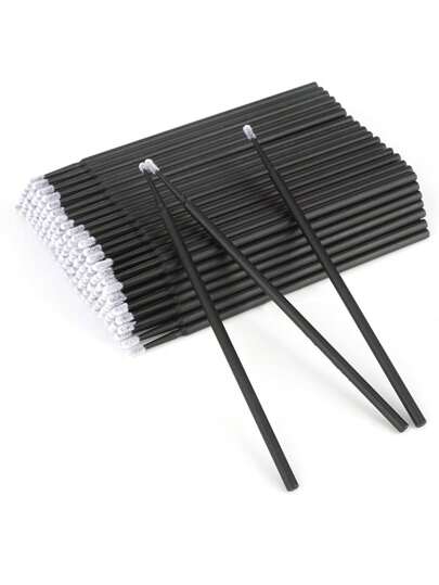 100PCS Micro Brush Applicator-Black Micro Mascara Wands-Disposable Micro Brushes-Micro Lash Lift Brush Applicators-Micro Fibre Lash Brushes For Eyelash,Eyebrow Brush,Eyeshadow Brush,Spoolie,Spoolie Brush,Giveaways