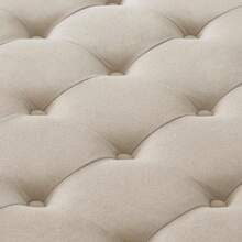 Oversized Storage Ottoman,Large Square Ottoman Bench With Storage,Tufted Sofa Ottomans Storage Footstool,Mid Century Modern Coffee Table With Nailhead Trim For Living Room. - Beige - View 3