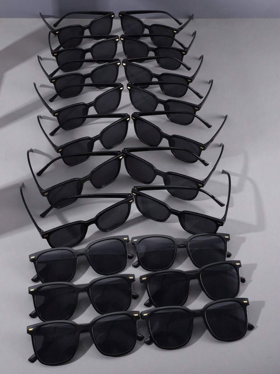 20pcs Y2k Style Fashionable Square Frame Retro Sports Glasses For Daily