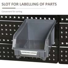 DURHAND 30 Cubbie On-Wall Storage Board Tool Screw Organiser Garage Workshop DIY Container W/ Screw Kit Tool Equipment Tidy - Red - View 5