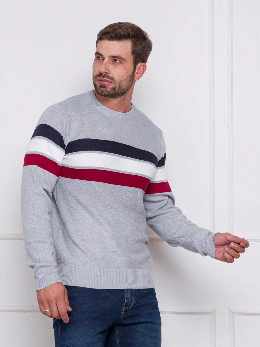 Men Sweaters - Xám - Xem 1