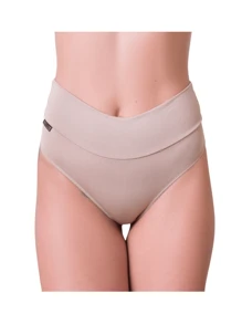 Kit 5 Calcinhas Modeladora Cós Alto Fio Duplo Kit Lingerie