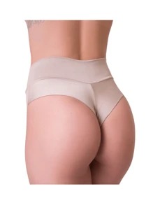 Kit 5 Calcinhas Modeladora Cós Alto Fio Duplo Kit Lingerie