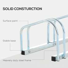 HOMCOM Bike Racks & Holders - Silver - View 3