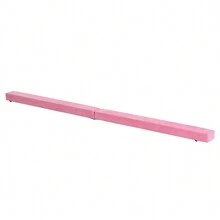 HOMCOM 2.1M 7FT Gymnastics Folding Balance Beam Home Gym Training Exercise Sports - Pink - View 3