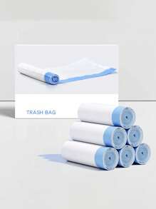 225入家用白色加厚收口垃圾袋,帶斷點和分類,適用於廚房、宿舍、大型塑料袋,家用一次性產品 - 多色 - 查看 5