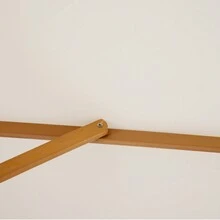 Outsunny Dù che nắng sân vườn 6 nan, kích thước 2,5x2,3 m, có tay quay, làm bằng gỗ và polyester, màu nâu. - Màu be - Xem 8