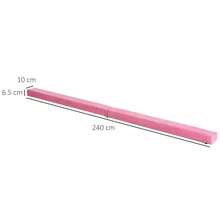 HOMCOM 2.4M 8FT Gymnastics Folding Balance Beam Home Gym Training Exercise Sports - Pink - View 3