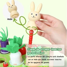 Coche de Animales de Granja de Juguete Educativo, Juguete para Tirar de rábanos y atrapar Insectos, Coche de Inteligencia a Juego con reconocimiento de Formas - Beis - Ver 6