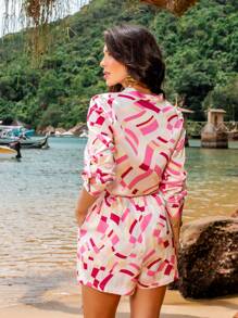 Women Two-piece Outfits - 玫紅色 - 查看 6