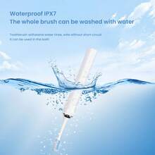 Fairywill Sonic Electric Toothbrush USB Tongue Cleaner Timer 5 Mode 4 Brush Head - White - View 5