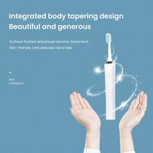 Fairywill Sonic Electric Toothbrush USB Tongue Cleaner Timer 5 Mode 4 Brush Head - White - View 6