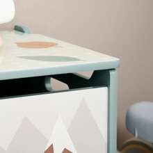 ZONEKIZ Toy Box, Kids Toy Chest With Lid, Hinge, Cute Design - Green - View 6