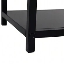 Outsunny Portalegna da Interno ed Esterno Salvaspazio in Metallo con Paletta, Scopino, Attizzatoio e Pinza, 34x34x111cm, Nero - nero - Visualizzare 3