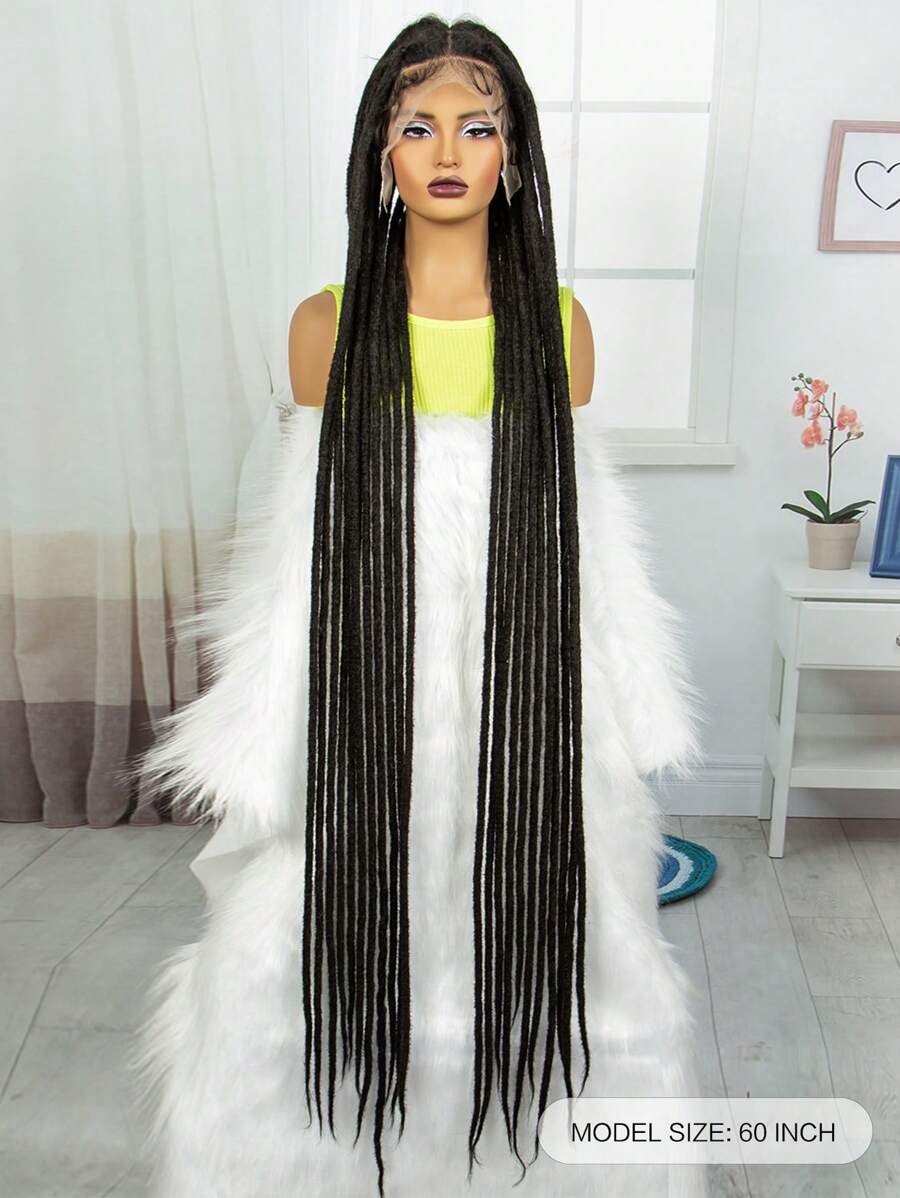 60 Inch Full Lace Wig Dreadlock Wig For Lace Front Long Dreads Wig Made
