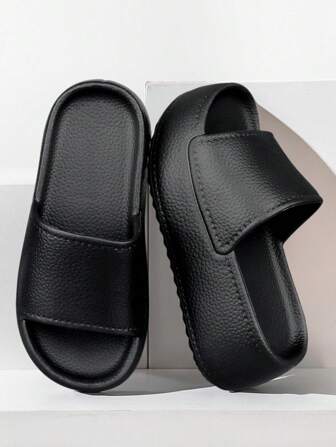 女士厚底凉鞋，Eva 增高一脚蹬拖鞋，时尚凉鞋，夏季休闲沙滩鞋