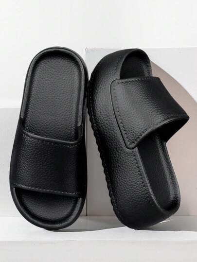 女士厚底凉鞋，Eva 增高一脚蹬拖鞋，时尚凉鞋，夏季休闲沙滩鞋