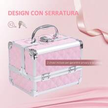 HOMCOM Makeup Bags - 粉色 - 查看 8