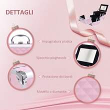 HOMCOM Makeup Bags - 粉色 - 查看 9
