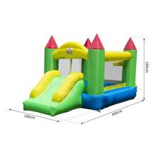 HOMCOM Kids Bouncy Castle Inflatable Bouncer Bounce House And Slide Inflatable Jumper With Blower - Multicolor - Ver 2
