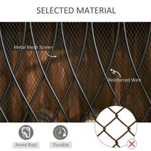 HOMCOM 126cm 3-Panel Metal Folding Fireplace Screen Heat Flame Protective Guard Child Pet Home Spark Barrier Surround W/ Mesh Pattern - Black - View 6