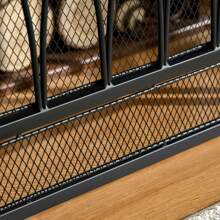HOMCOM 126cm 3-Panel Metal Folding Fireplace Screen Heat Flame Protective Guard Child Pet Home Spark Barrier Surround W/ Mesh Pattern - Black - View 3