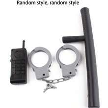 Police Role Play Toy Set With Pretend Handcuffs And Walkie Talkie, Style Random