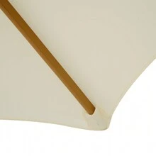 Outsunny Dù che nắng sân vườn 6 nan, kích thước 2,5x2,3 m, có tay quay, làm bằng gỗ và polyester, màu nâu. - Màu be - Xem 5