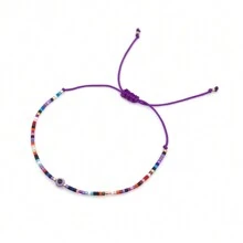 1 Miếng Người Nhật Bản Hỗn hợp Hạt Của phụ nữ Tình bạn Vòng tay - Mắt ác Chúc may mắn Nổi bật , Món quà tốt nhất Cho mùa hè Kỳ nghỉ - Nhiều màu - Xem 11