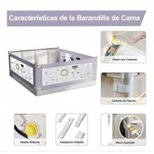 Bed Rail Brand Safety Railing Children Protector - Blue - View 5