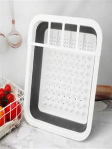 Escorredor De Pratos Retrátil de Silicone Escorrer Louças Copos e Talheres Silicone Dobrável Para Pia Prático e Fácil de Guardar