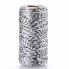 1.5mm 100m/Roll Metallic Thread Cord Gold Silver Tinsel String Non-Stretch Packing Rope Ornament String For Jewelry Making Craft - Multicolor - View 4