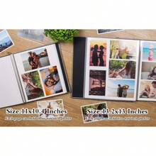 RECUTMS Photo Album Self Adhesive Large Scrapbook Album Linen Photo Album Anniversary Memory Book For Wedding Family Album - Purple - View 5